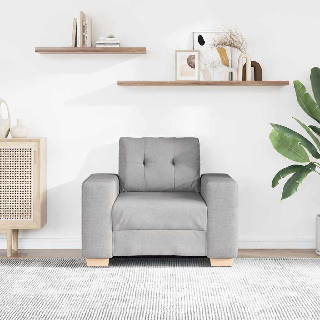 vidaXL Sofa-Sessel Wolkengrau 100x78x80 cm Stoff