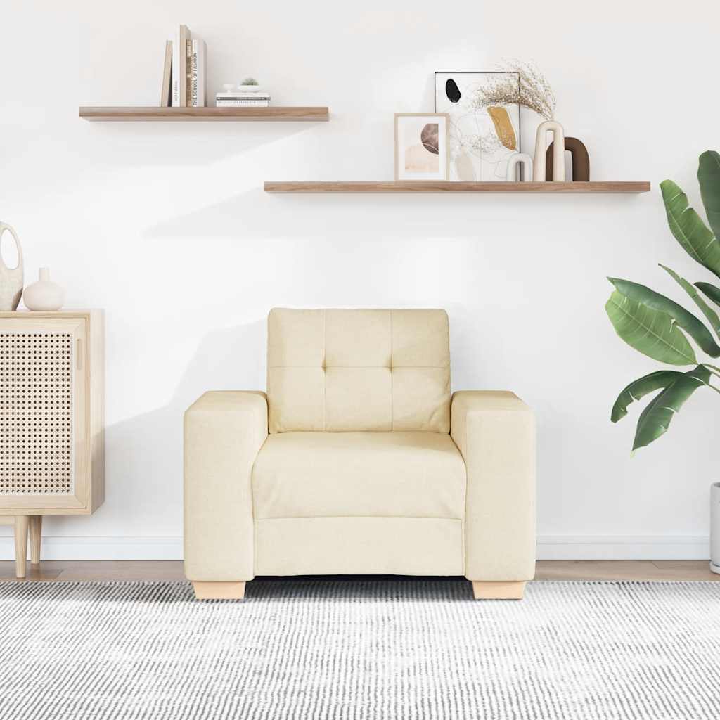 vidaXL Sofa-Sessel Leinen 100x78x80 cm