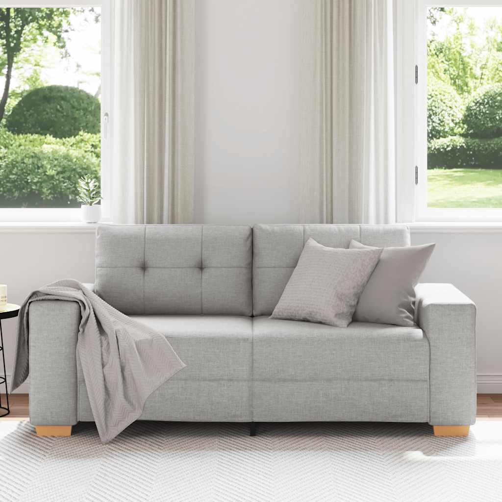 vidaXL Loveseat-Sofa Wolkengrau 180x77x82 cm Stoff