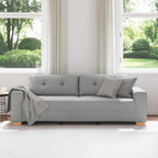 vidaXL | 3-Sitzer-Sofa | mit Kissen Wolkengrau Stoff