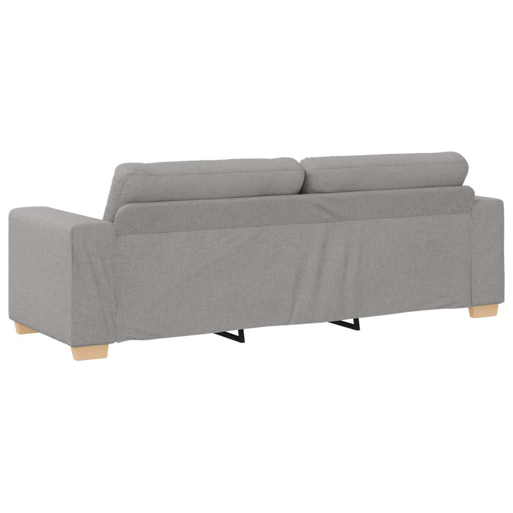 vidaXL | 3-Sitzer-Sofa | mit Kissen Wolkengrau Stoff