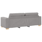 vidaXL | 3-Sitzer-Sofa | mit Kissen Wolkengrau Stoff