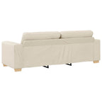 vidaXL Sofa 3-Sitzer Leinen 180 cm