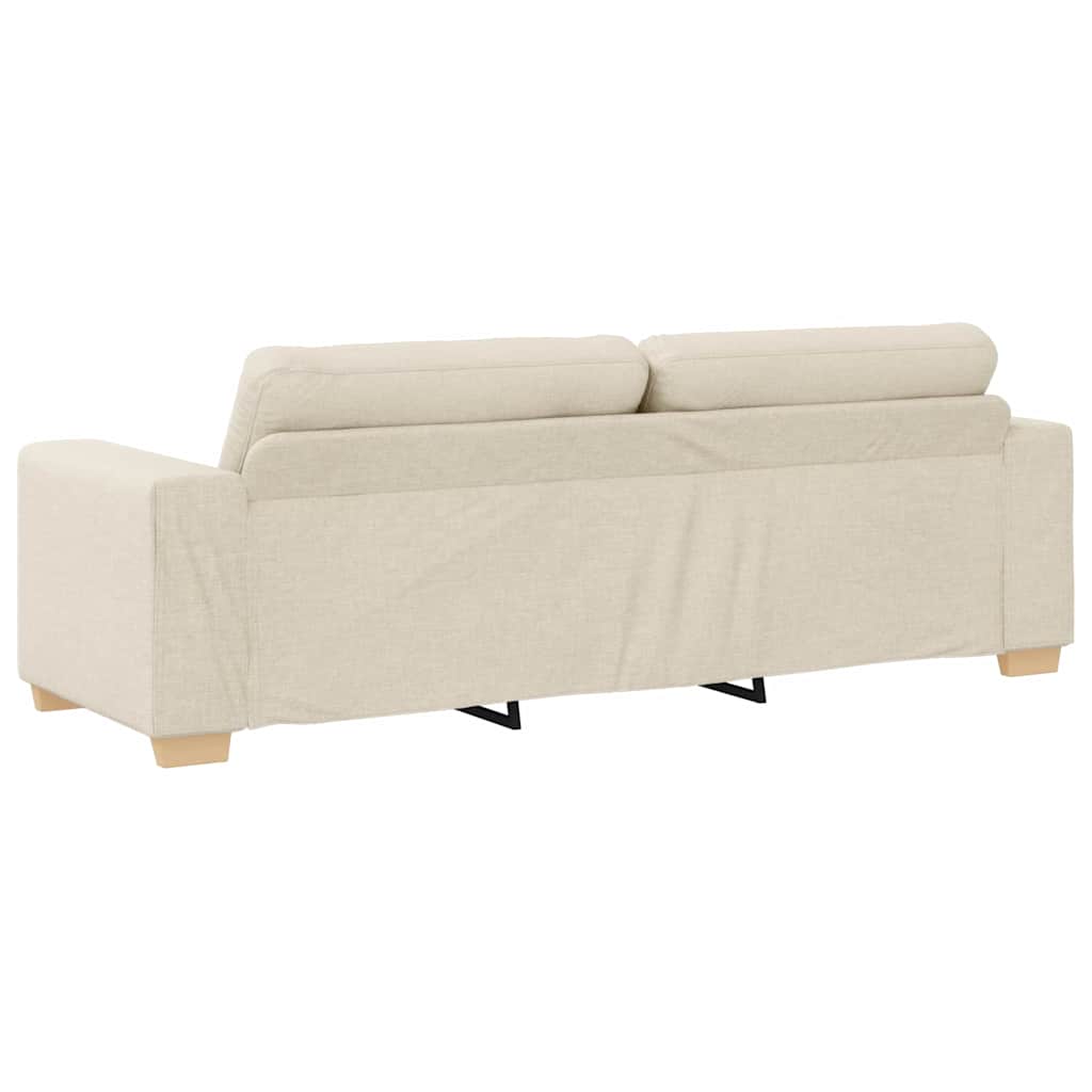 vidaXL Sofa 3-Sitzer Leinen 180 cm