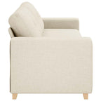 vidaXL Sofa 3-Sitzer Leinen 180 cm