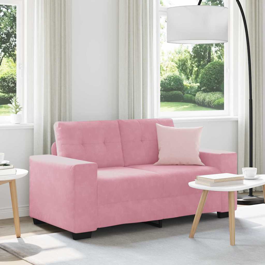 vidaXL | Zweisitzer-Sofa | mit Kissen Dunkelgrün Samt