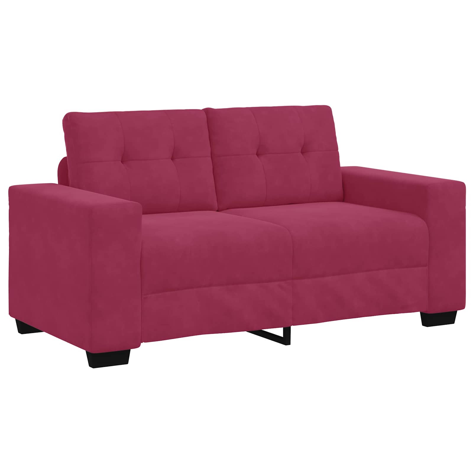 vidaXL | Zweisitzer-Sofa | mit Kissen Dunkelgrün Samt