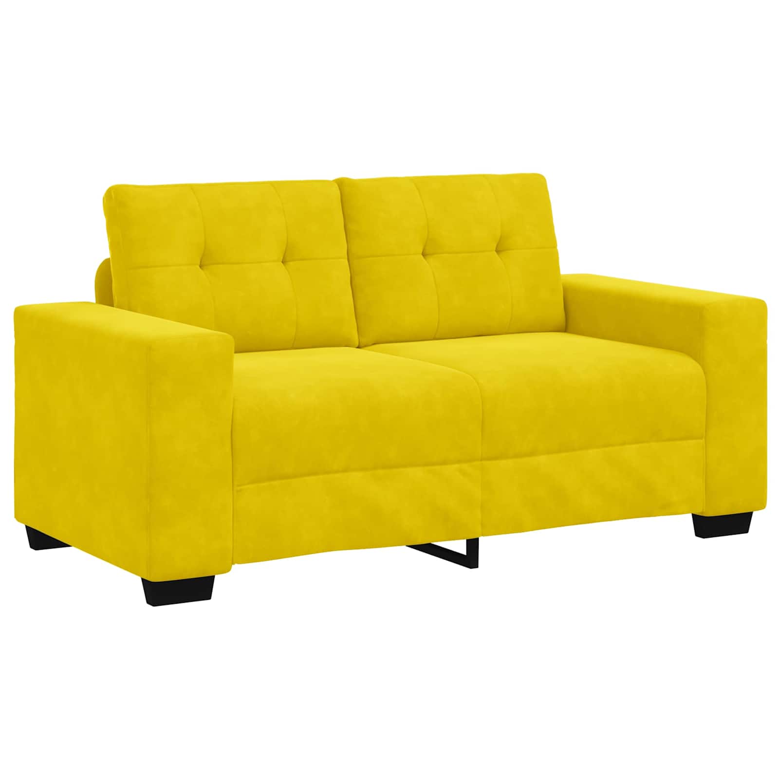 vidaXL | Zweisitzer-Sofa | mit Kissen Dunkelgrün Samt