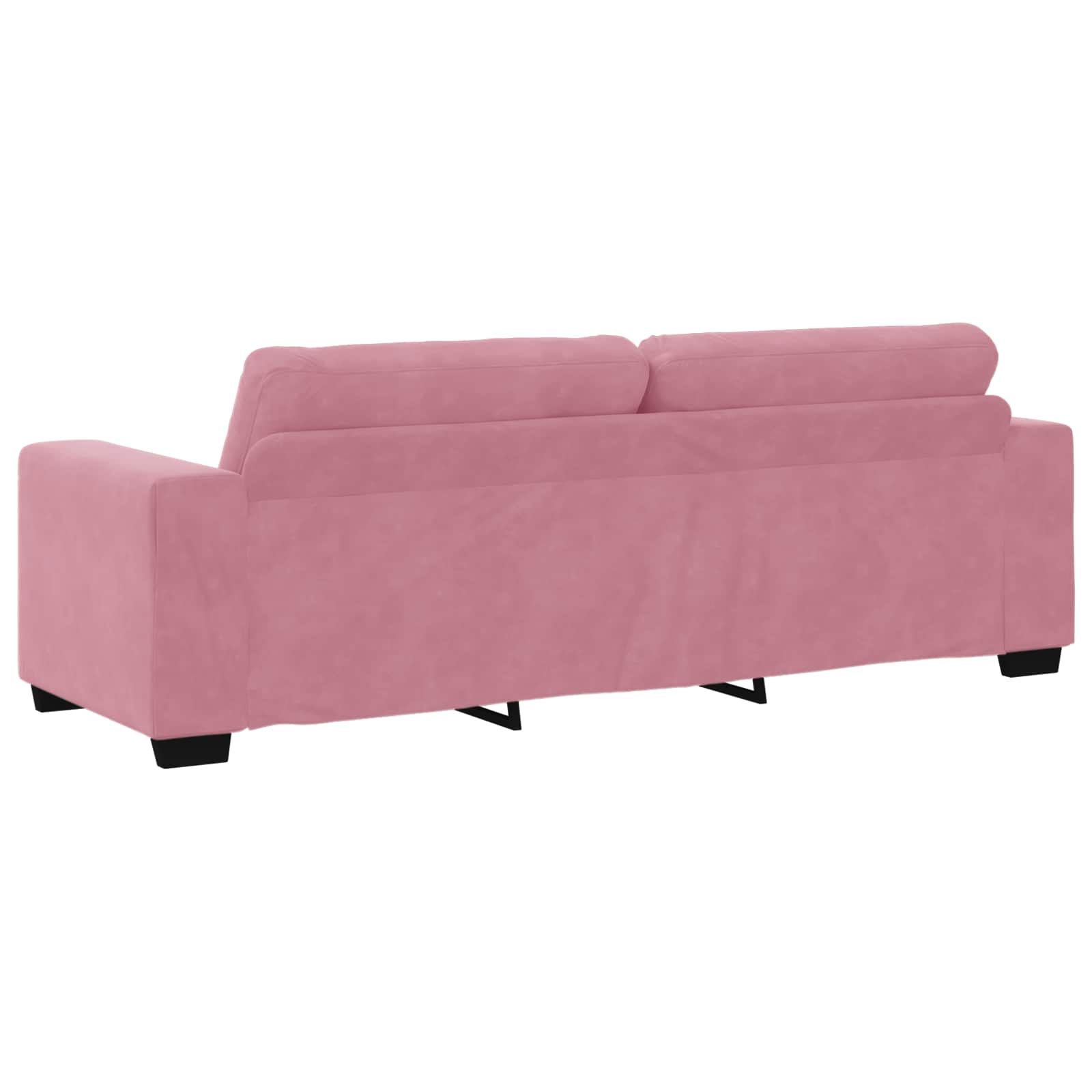vidaXL | 3-Sitzer-Sofa | mit Kissen Rosa Samt