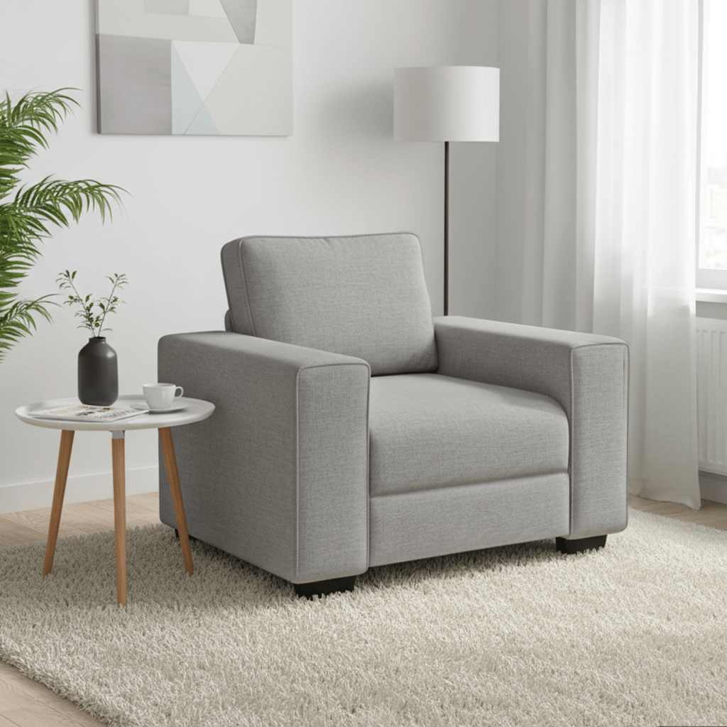 vidaXL Sessel Wolkengrau 100x77x82 cm Stoff