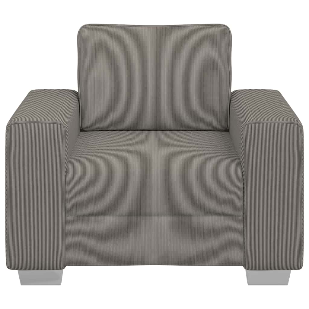vidaXL Sessel Hellgrau 100x77x82 cm Cordstoff
