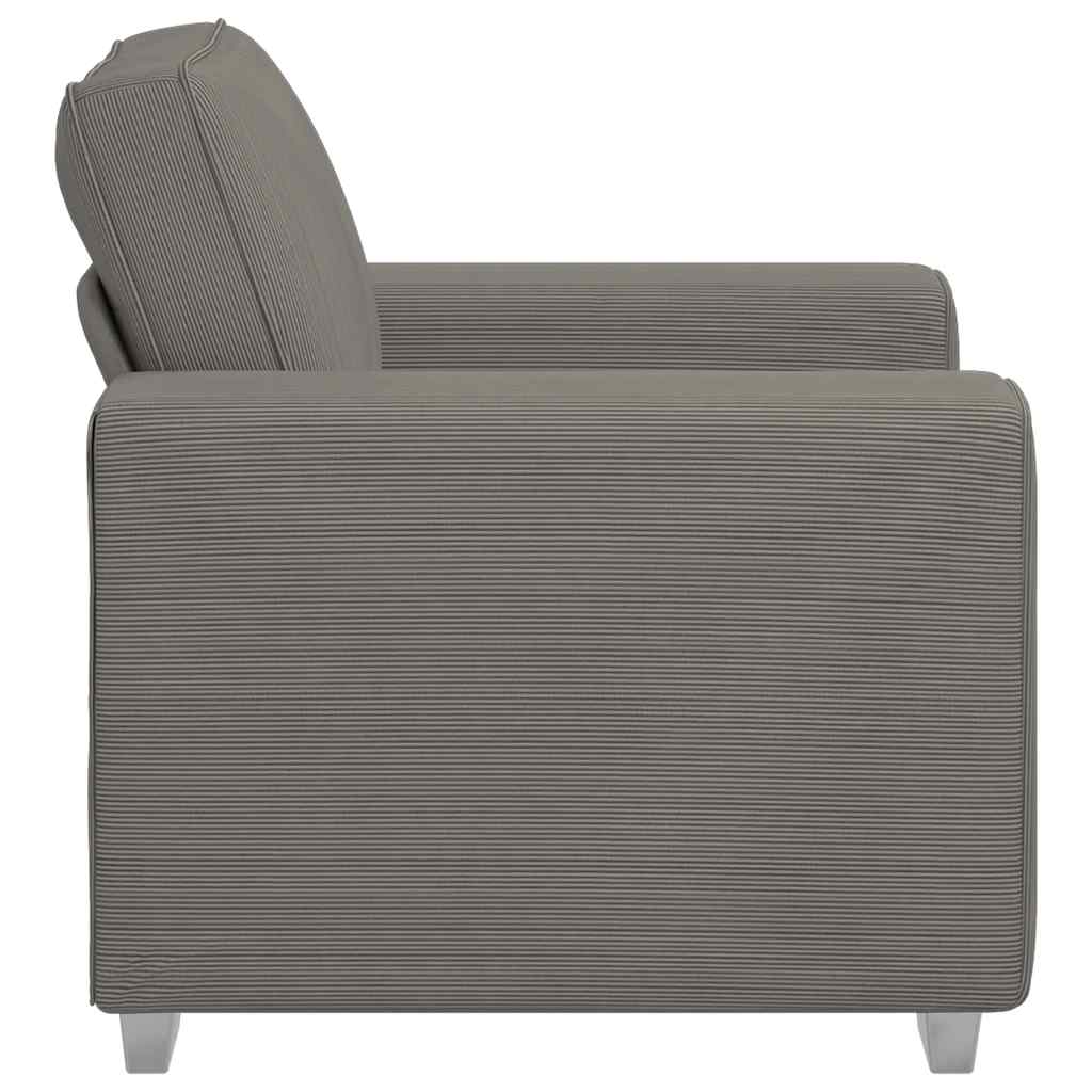 vidaXL Sessel Hellgrau 100x77x82 cm Cordstoff