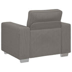 vidaXL Sessel Hellgrau 100x77x82 cm Cordstoff