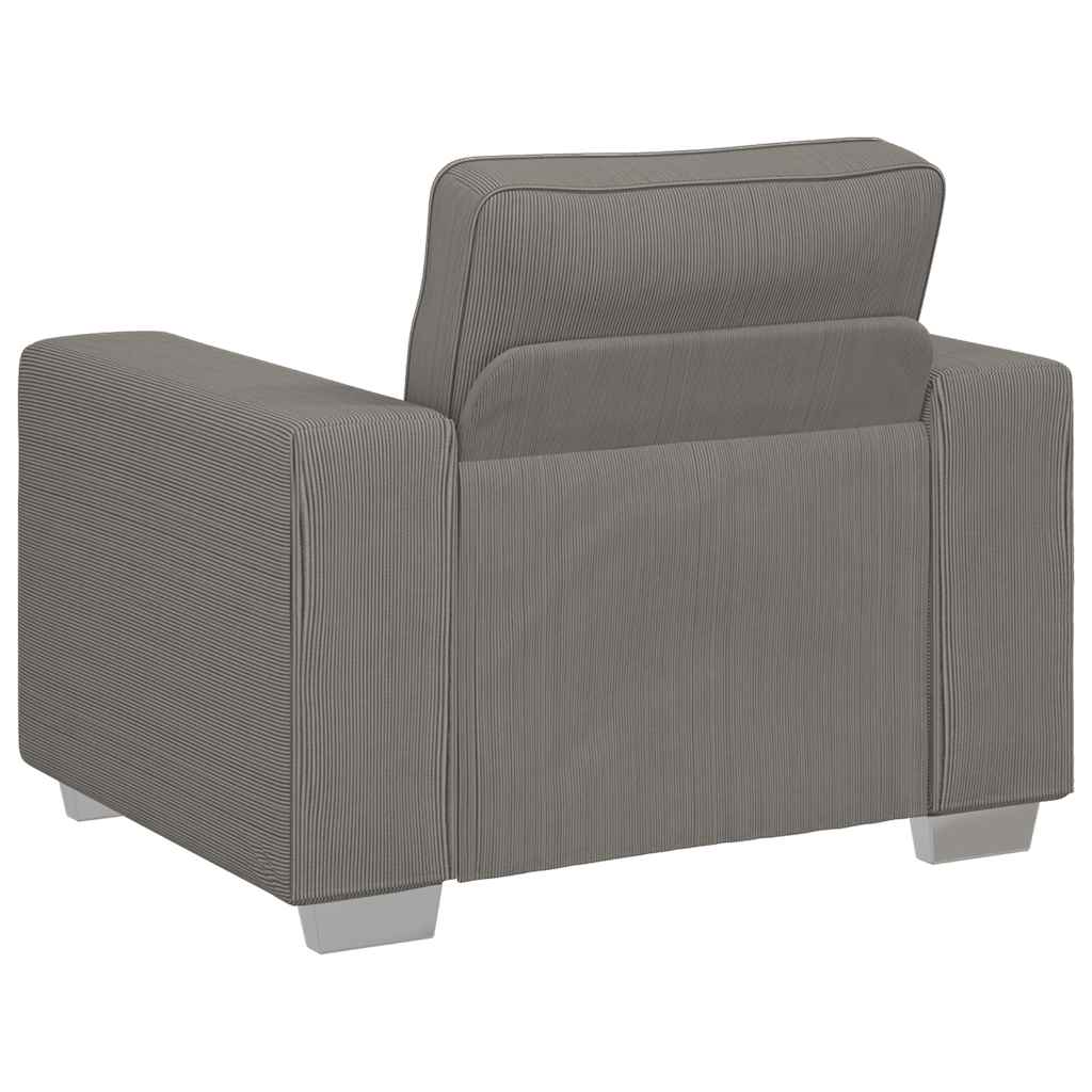 vidaXL Sessel Hellgrau 100x77x82 cm Cordstoff