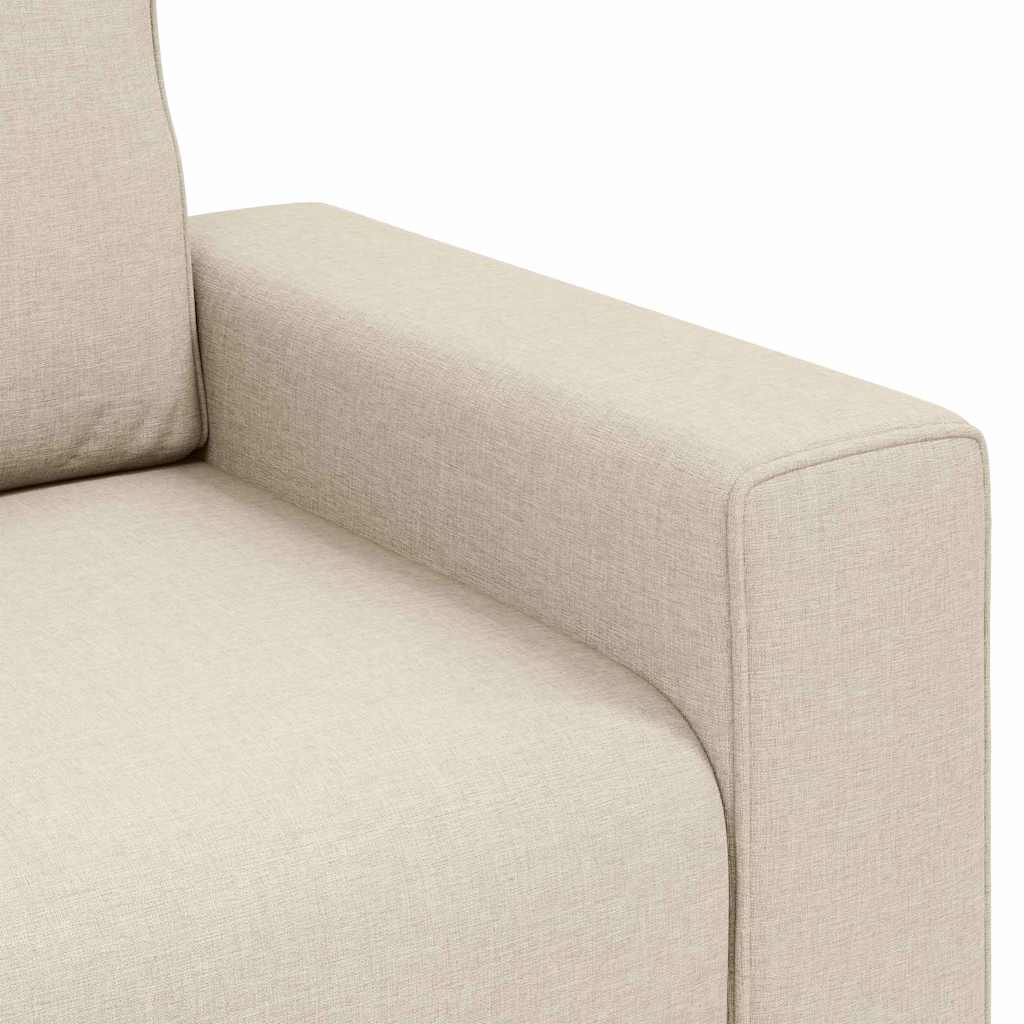 vidaXL Sofa-Sessel Beige 100 cm Leinenmischgewebe