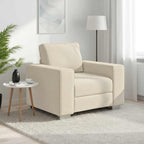 vidaXL Sofa-Sessel Beige 100 cm Leinenmischgewebe
