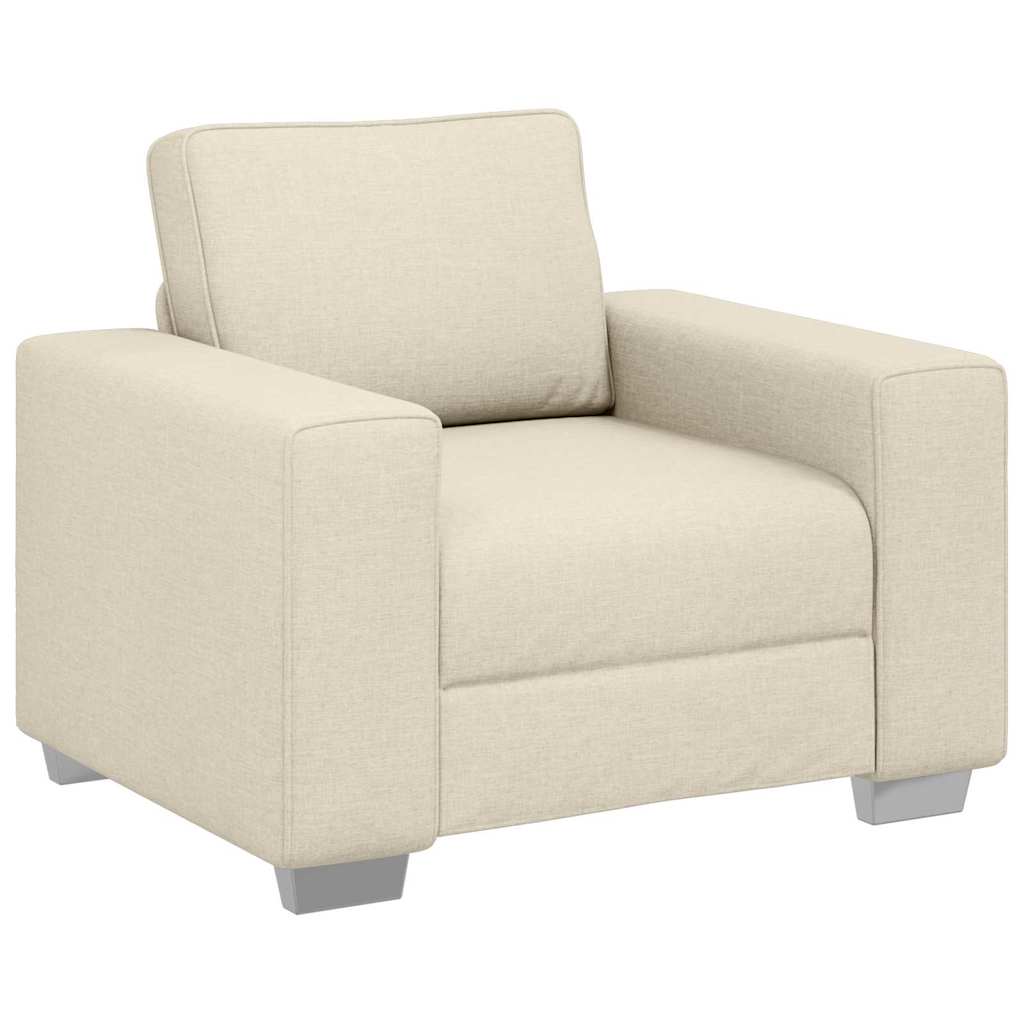 vidaXL Sofa-Sessel Beige 100 cm Leinenmischgewebe