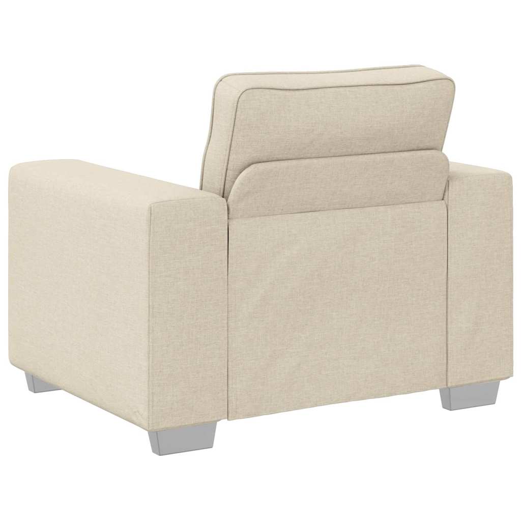 vidaXL Sofa-Sessel Beige 100 cm Leinenmischgewebe