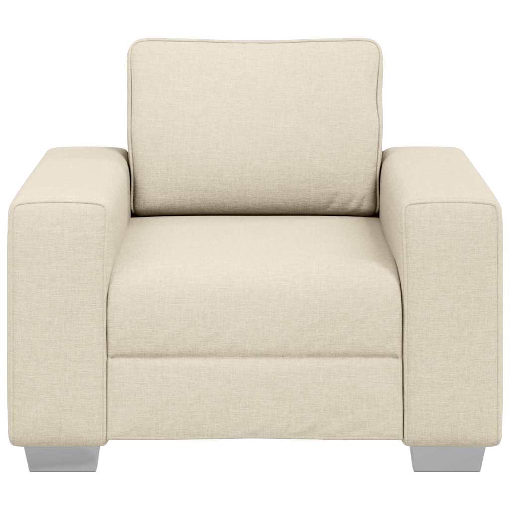 vidaXL Sofa-Sessel Beige 100 cm Leinenmischgewebe