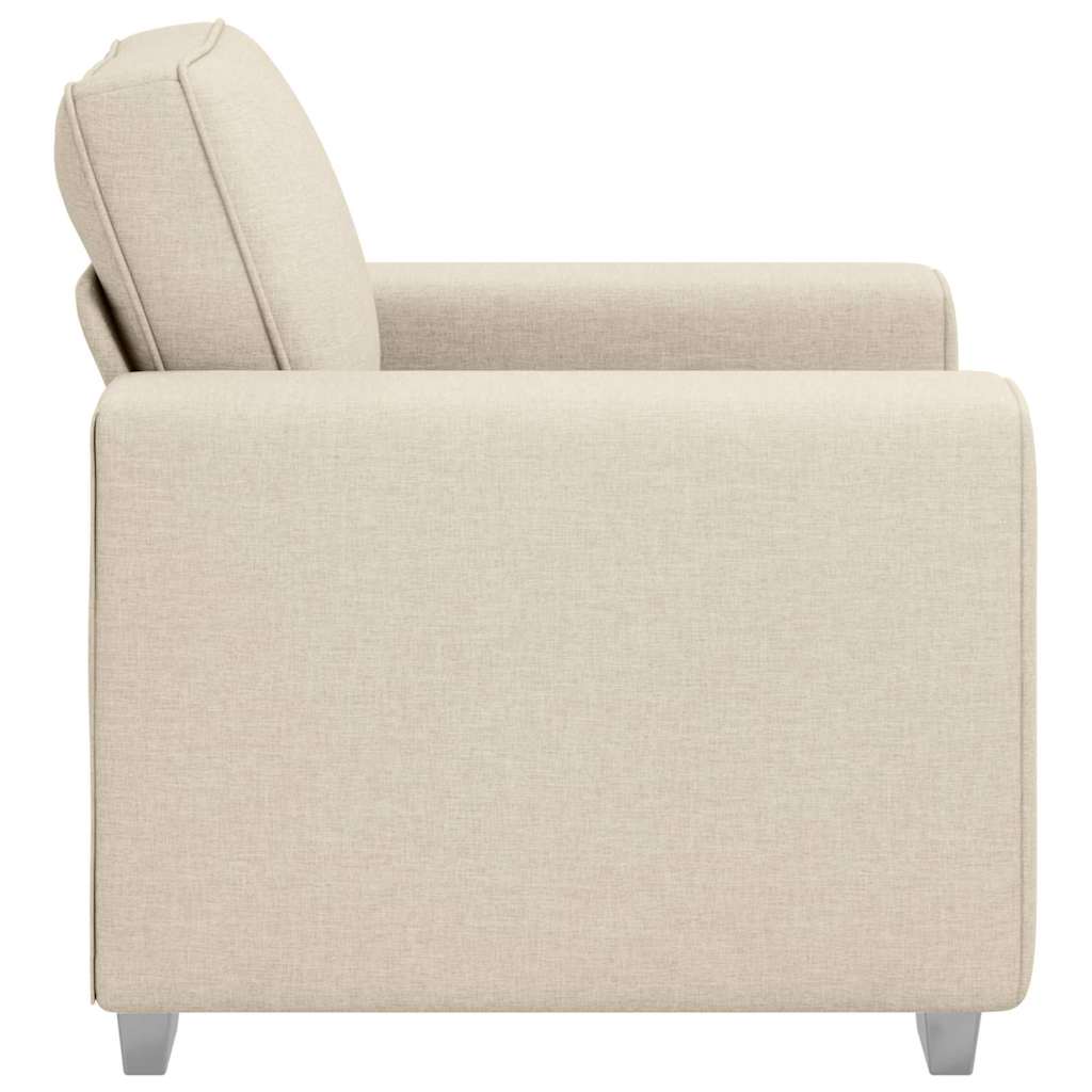 vidaXL Sofa-Sessel Beige 100 cm Leinenmischgewebe