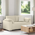 vidaXL 2-Sitzer Sofa Beige 160 cm Leinenmischgewebe
