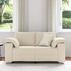vidaXL 2-Sitzer Sofa Beige 160 cm Leinenmischgewebe