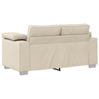 vidaXL 2-Sitzer Sofa Beige 160 cm Leinenmischgewebe