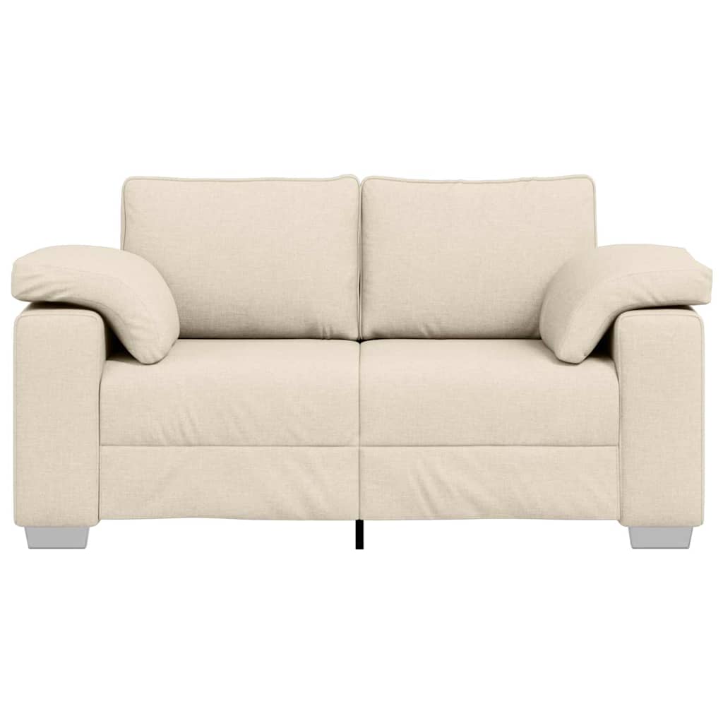 vidaXL 2-Sitzer Sofa Beige 160 cm Leinenmischgewebe