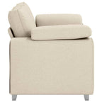 vidaXL 2-Sitzer Sofa Beige 160 cm Leinenmischgewebe