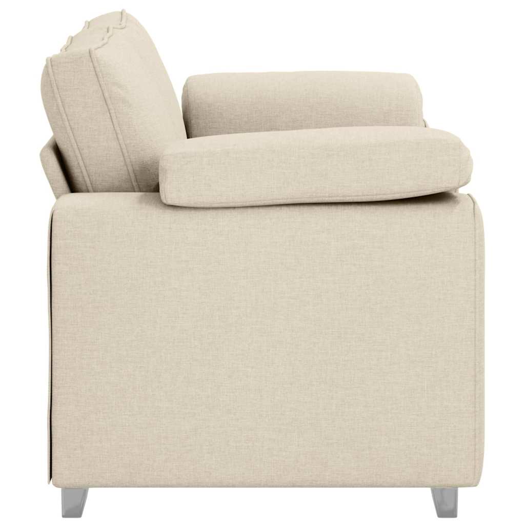 vidaXL 2-Sitzer Sofa Beige 160 cm Leinenmischgewebe