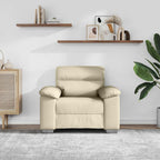 vidaXL Sessel Creme 100x81x84 cm Kunstleder
