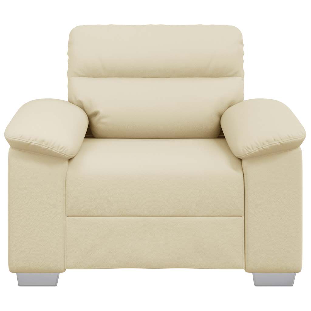 vidaXL Sessel Creme 100x81x84 cm Kunstleder