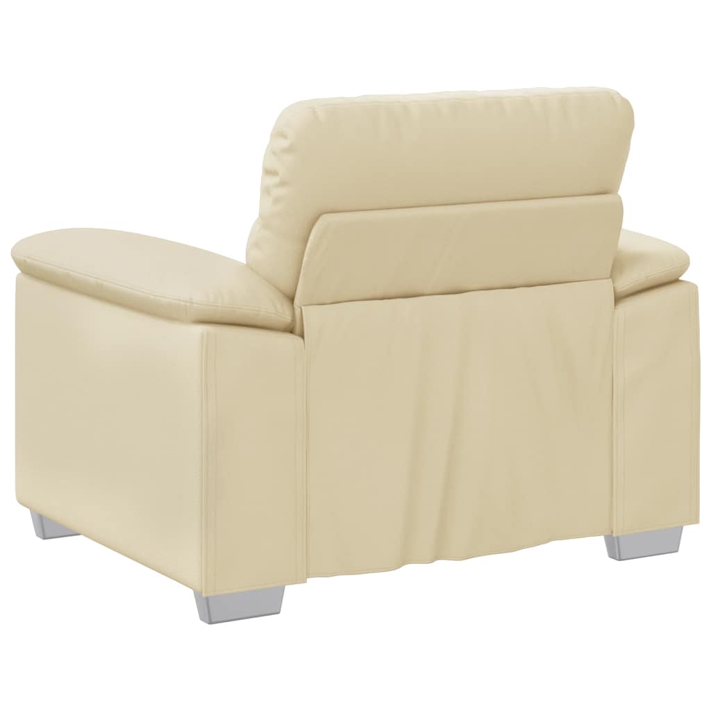 vidaXL Sessel Creme 100x81x84 cm Kunstleder