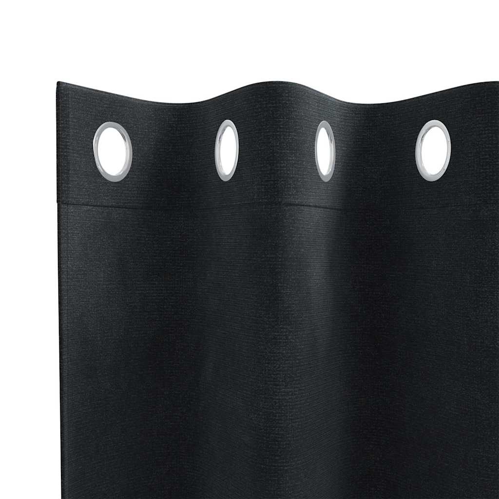 vidaXL Verdunkelungsvorhänge 2 pcs Schwarz 140 x 140 cm Samt