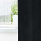 vidaXL Verdunkelungsvorhänge 2 pcs Schwarz 140 x 140 cm Samt