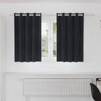 vidaXL Verdunkelungsvorhänge 2 pcs Schwarz 140 x 140 cm Samt