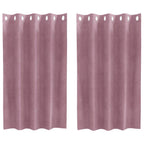 vidaXL Verdunkelungsvorhänge 2 pcs Dunkelrosa 140 x 140 cm Samt