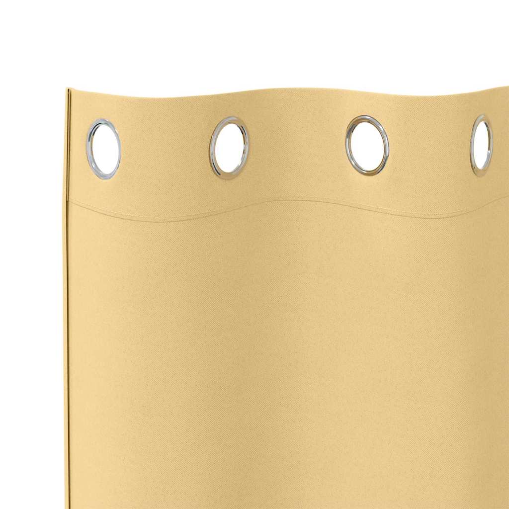 vidaXL Verdunkelungs-Vorhänge mit Ringen 2 pcs Beige 140 x 140 cm