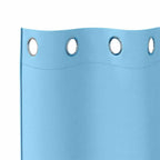 vidaXL Verdunkelungs-Vorhänge mit Ringen 2 pcs Himmelblau 140 x 140 cm