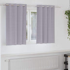 vidaXL Verdunkelungs-Vorhänge mit Ringen 2 pcs Metallic Grau