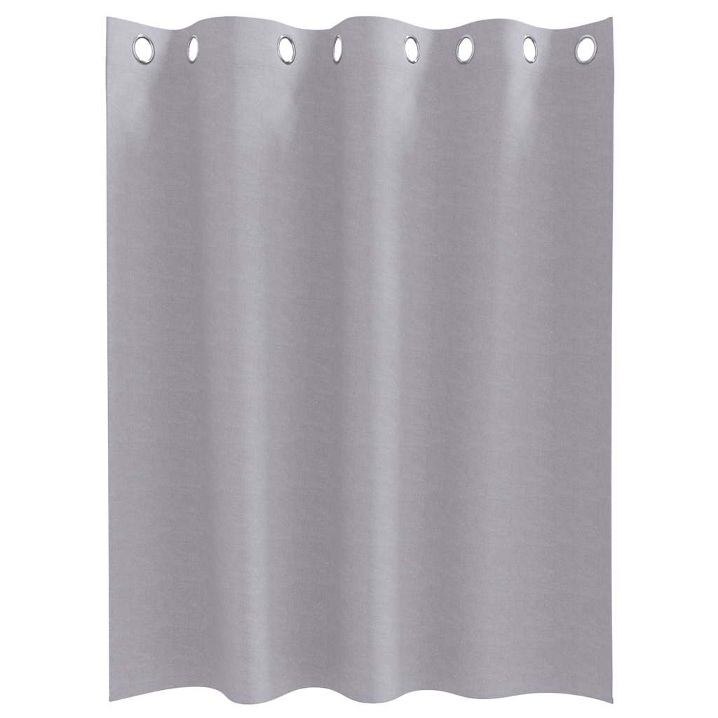 vidaXL Verdunkelungs-Vorhänge mit Ringen 2 pcs Metallic Grau