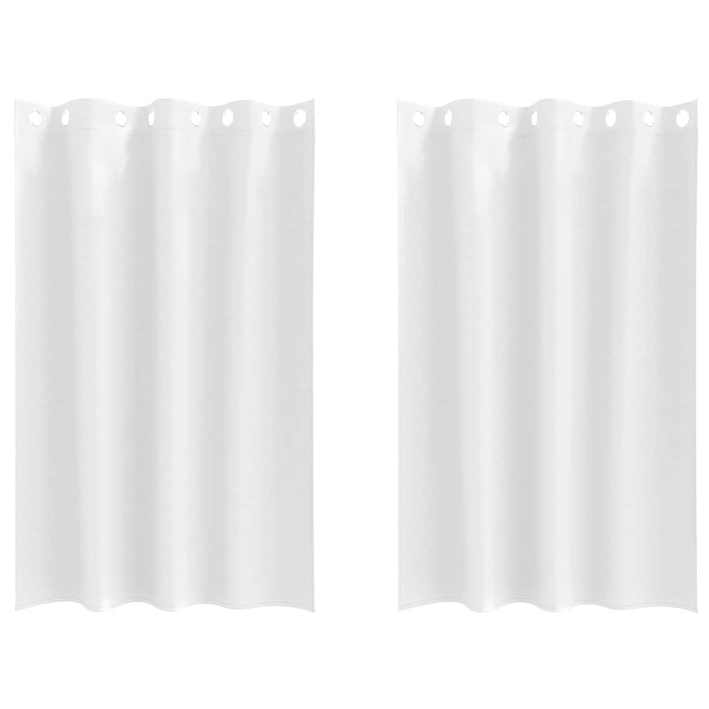 vidaXL Verdunkelungs-Vorhänge mit Ringen 2 pcs Reinweiß 175 x 140 cm