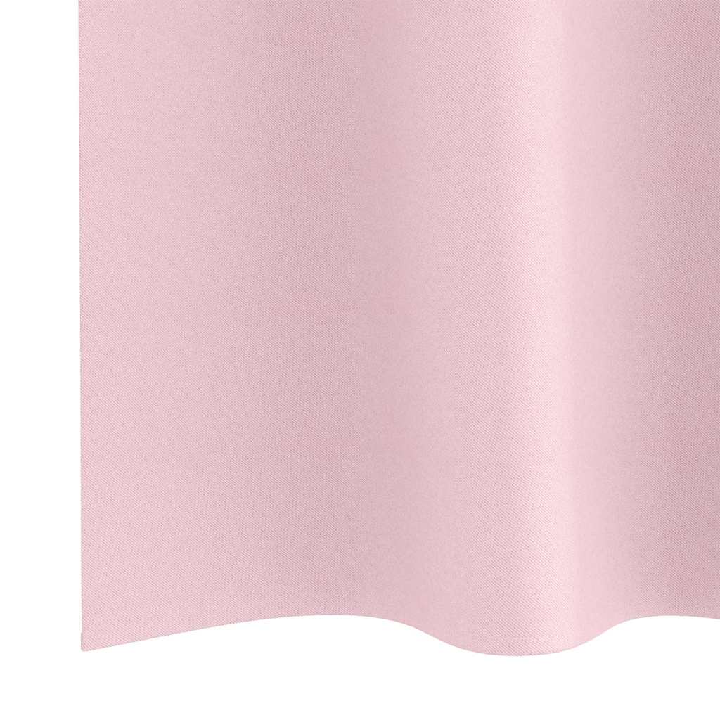 vidaXL Verdunkelungs-Vorhänge mit Ringen 2 pcs Babyrosa 140 x 140 cm