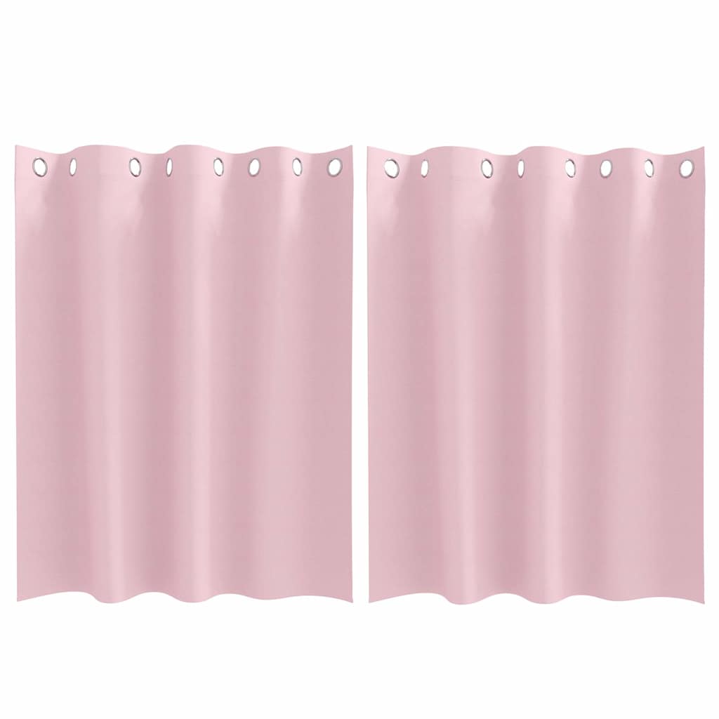 vidaXL Verdunkelungs-Vorhänge mit Ringen 2 pcs Babyrosa 140 x 140 cm