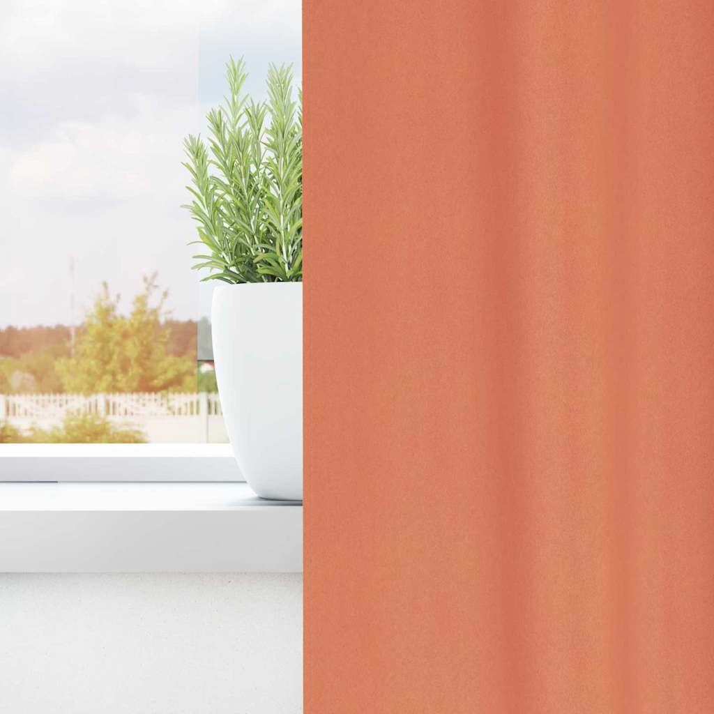 vidaXL Verdunkelungs-Vorhänge mit Ringen 2 pcs Terrakotta 140 x 140 cm