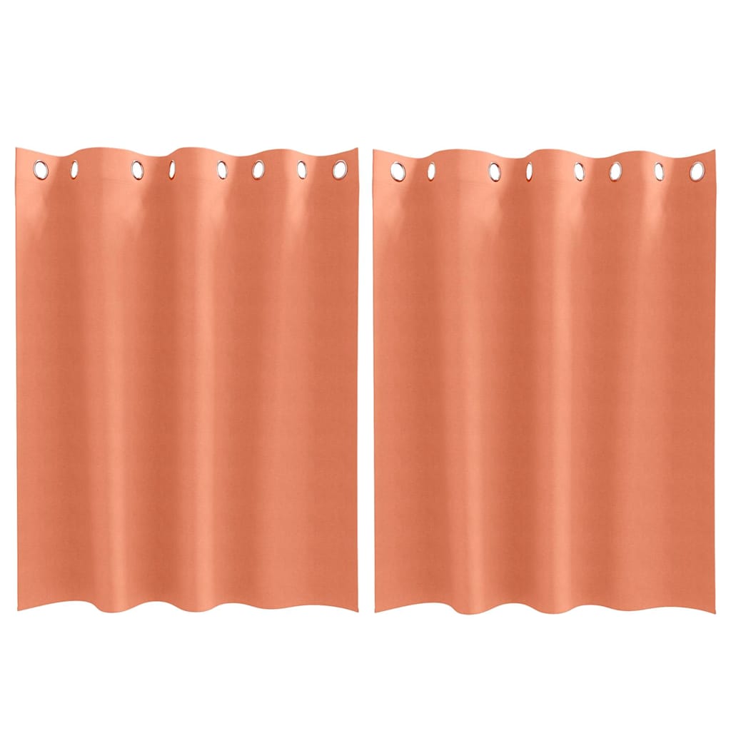 vidaXL Verdunkelungs-Vorhänge mit Ringen 2 pcs Terrakotta 140 x 140 cm