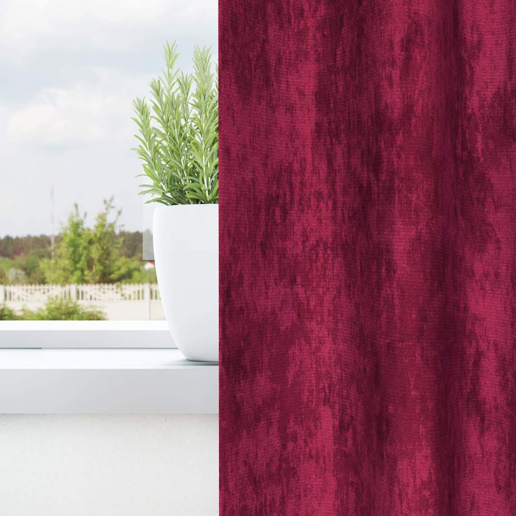 vidaXL Samtvorhänge mit Vorhängen 2 pcs Weinrot 140 x 140 cm Samt