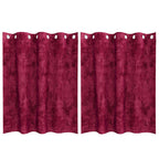 vidaXL Samtvorhänge mit Vorhängen 2 pcs Weinrot 140 x 140 cm Samt