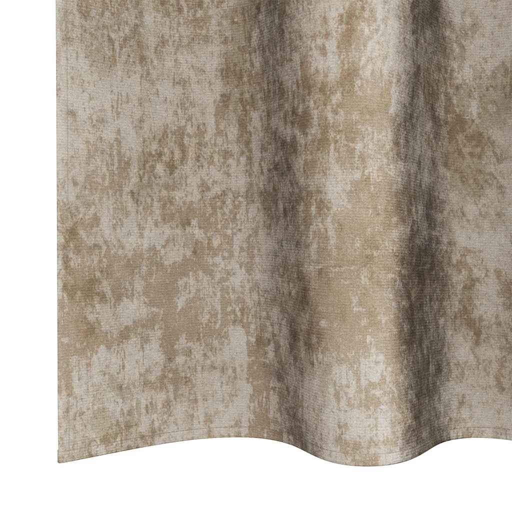vidaXL Samtvorhänge mit Vorhängen 2 pcs Champagner 140 x 140 cm Samt