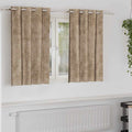 vidaXL Samtvorhänge mit Vorhängen 2 pcs Champagner 140 x 140 cm Samt